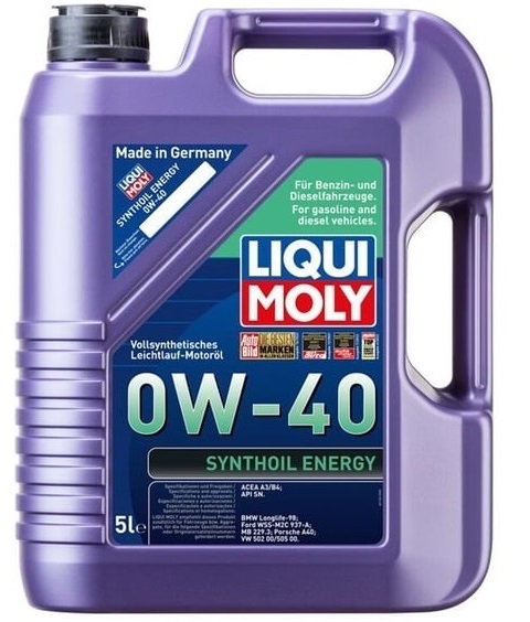 LIQUI MOLY 0W40 Synthoil Energy Tam Sentetik Motor Yağı 5 LT