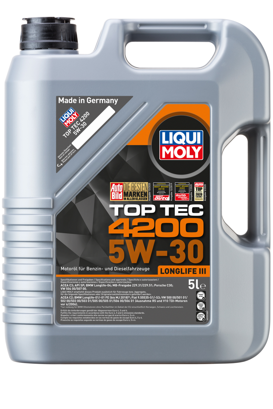 LIQUI MOLY 5W30 Motor Yağı Tam Sentetik TOP TEC 4200 5 Litre