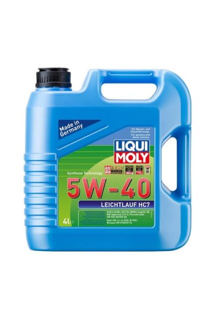 LIQUI MOLY 5W40 Motor Yağı Sentetik LEICHTLAUF HC7 4 LT